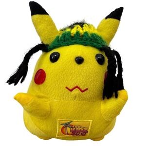 Jamaican Pikachu Plush Pokemon Cool Kidz Rasta‎ Hat Dreadlocks Pokemon 9in